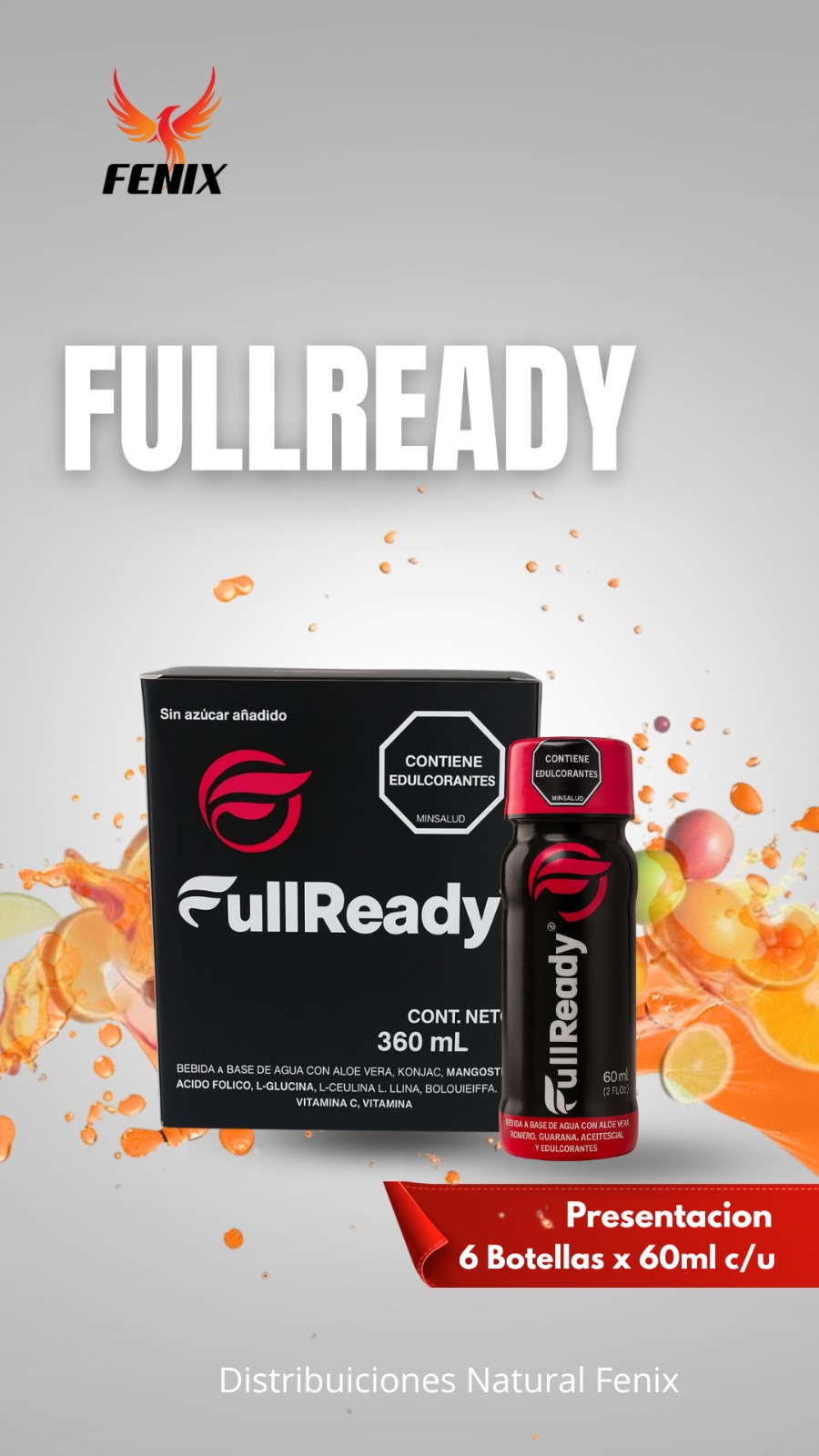 Fullready 250 ML 6 Unidades por caja / 60 ml c/u