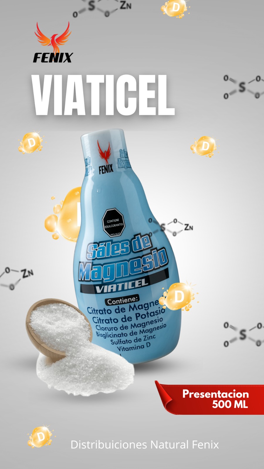 Viaticel (Con SALES DE MAGNESIO) 500 ML